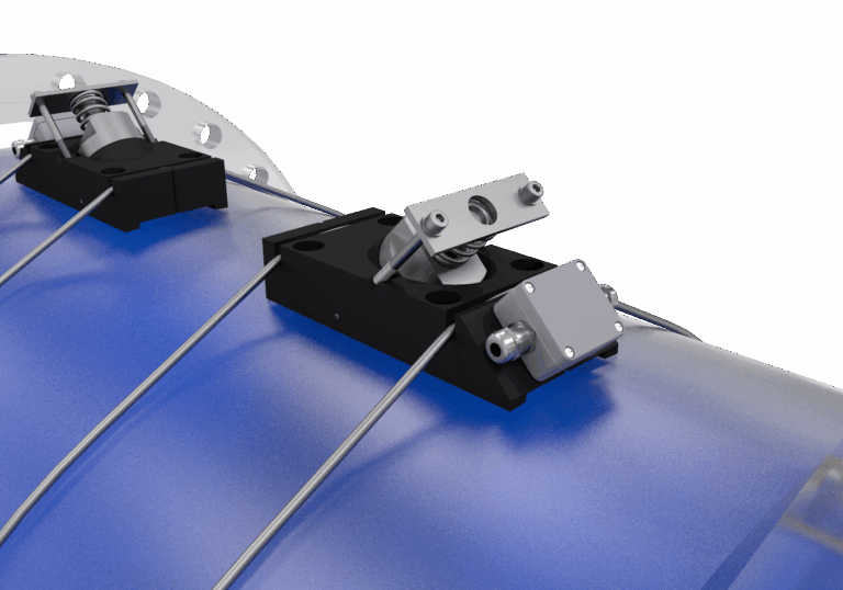 APPLICATION CLAMPON mounted on pipe blue td200-8_dn900